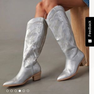 Lumie Heeled Boots Metallic